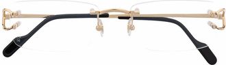 Cartier square-frame glasses - men - Metal - 56 - Gold