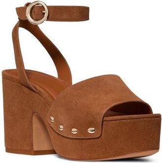 Kate Spade New York halo ankle strap platform sandal in Saddle at Nordstrom, Size 6.5