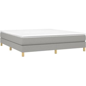 vidaXL Cama Sin Colch&oacute;n Tela Gris Claro 160x200 Cm Vidaxl