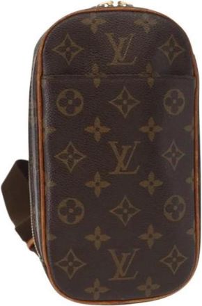 Louis Vuitton Pre-owned Cross Body Bags, female, Brown, Size: ONE SIZE Pre-owned Canvas Cross Body Bag