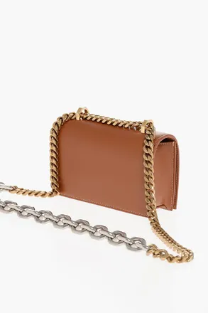 Alexander McQueen Borsa Mini JEWELLED SATCHEL in Pelle con Tracolla Chain Alexander McQueen