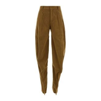 Y / Project Tapered Trousers, female, Brown, Size: XS Velvet Stretch Pants
