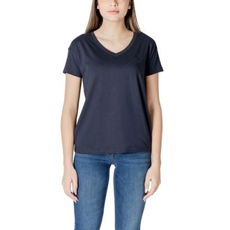 A|X Armani Exchange T-Shirts, female, Blue, S, Blue Cotton Womens T-Shirt Collection