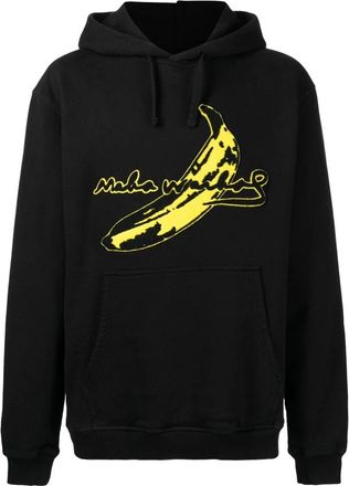 maharishi Hoodies, male, Black, S, Black Logo Patch Cotton Hoodie
