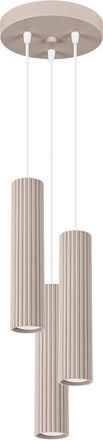 Sollux Lighting Design Pendellampe Karbon 3-Flammig (rund), Taupe