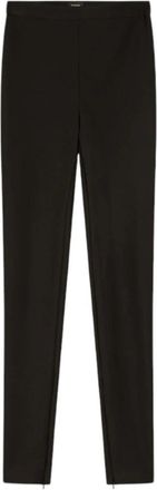Pinko Pantalone Poe - Dames - Slim Fit Broeken - Zwart - XS - Leer - Broeken