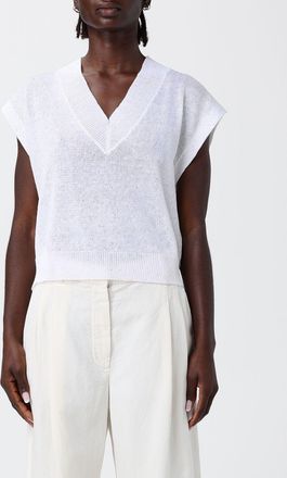 Brunello Cucinelli Maglia in misto lino con micro paillettes Brunello Cucinelli