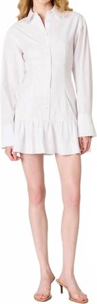 Nia Rayo Mini Dress In White