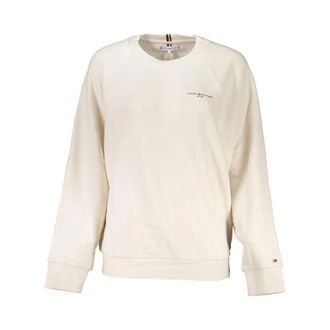 Tommy Hilfiger Beige Crew Neck Sweatshirt Geborstelde Textuur - Dames - Sweatshirts - Beige - 2XS - Katoen - Hoodies & sweatvesten
