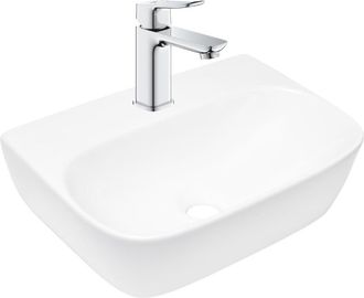 GROHE Quickfix Dice Grifo De Lavabo Tama&ntilde;o S + Lavabo Suspendido Swiss Aqua Technologies 43x30x13 Cm