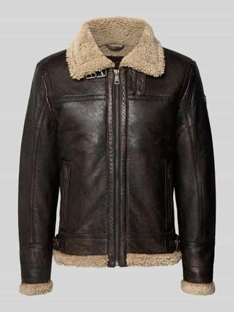 Mauritius Regular Fit Lederjacke aus Rindnappa Modell Airforce in Black, Gr&ouml;&szlig;e XXL