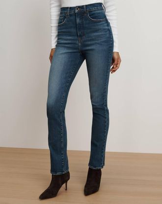 Veronica Beard Lydia High Rise Slim Jeans In City Blast