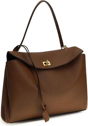 Balenciaga Womens Brown Calf Leather Bos Taurus Shoulder Bag