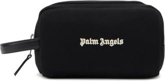 Palm Angels signature-logo pouch - Black