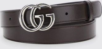 Gucci Cintura in pelle con fibbia monogram GG