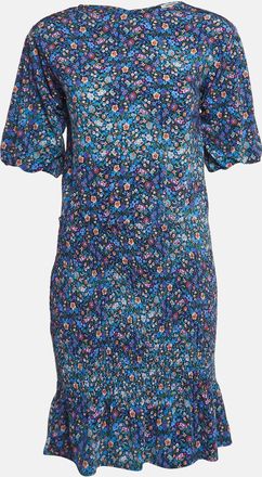 Sandro Blue Floral Printed Jersey Spinelle Mini Dress