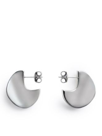 Bottega Veneta SMALL DISC SILVER EARRINGS - Bottega Veneta - Woman