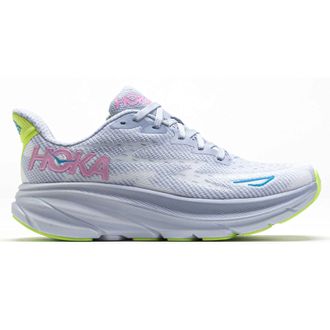 Hoka One One Hoka Clifton 9 Textile Womens Running Trainers - Gull Sea Ice - Size:UK 6.5