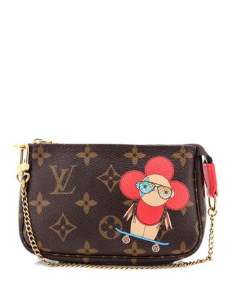 Louis Vuitton Pochette Accessoires Limited Edition Vivienne Xmas Monogram Canvas Mini clutch bag - Bruin