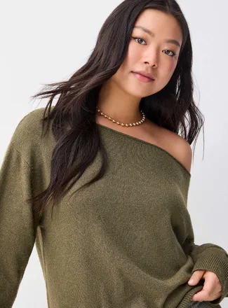 Twik Womens Ultra-soft boat-collar sweater