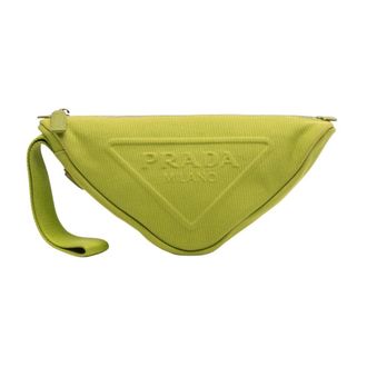 Prada Pre-owned Triangle Pouch - Dames - Pre-owned - Groen - Maat: ONE Size