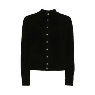 Carven Truien & Vesten, Dames, Zwart, M, Fijngebreid Vest