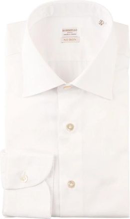 Borriello Camicia 100% Cotone - Heren - Zakelijke Overhemden - Wit - 2XL - Katoen - Overhemden