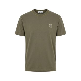 Stone Island Slim-fit Fissato T-shirt - Heren - T-shirts - Groen - S - Katoen - Tops