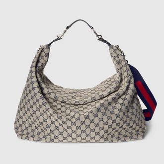 Gucci Brera Large Crossbody Bag, Blue, GG Canvas