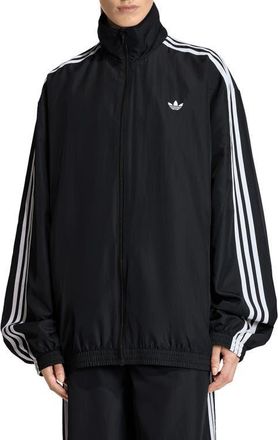 adidas Originals Firebird Recycled Polyester Track Jacket in Black/White at Nordstrom, Size X-Large