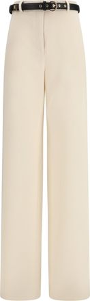 Max Mara Womens Wide-Leg Pants Beige Triacetate Tops Top