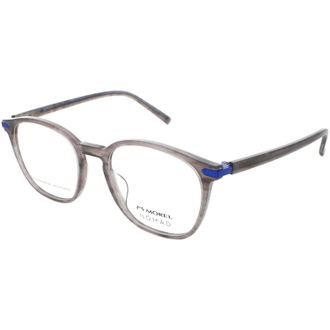 MOREL Mens 40106N Round Eyeglasses In Grey/ Blue