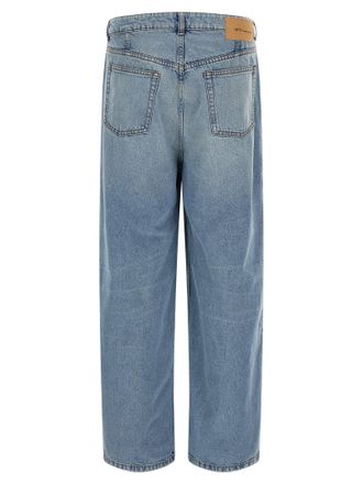 Ami Wide-Leg Cotton Jeans - Light Blue