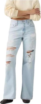 Levi's Jeans, Dames, Blauw, W27 L31, Katoen, Loose Boot Jeans