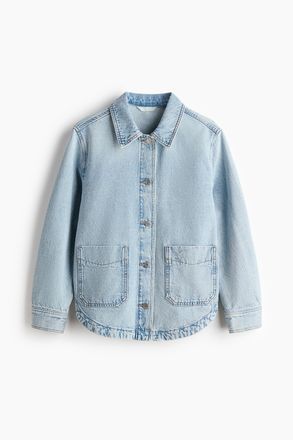 H&M Shacket aus Denim - Helles Denimblau