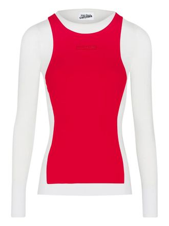 Jean Paul Gaultier Gelaagd T-shirt - Rood