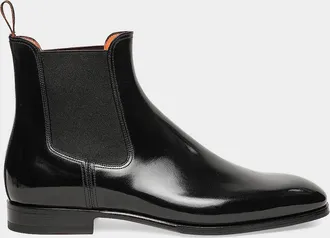 Santoni Archer Leather Chelsea Boots