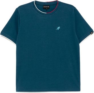 Sport b. flat-knitted T-shirt - men - Cotton - 1 - Blue
