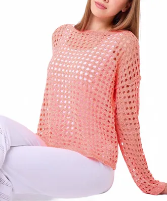 French Kyss Crochet Top In Apricot