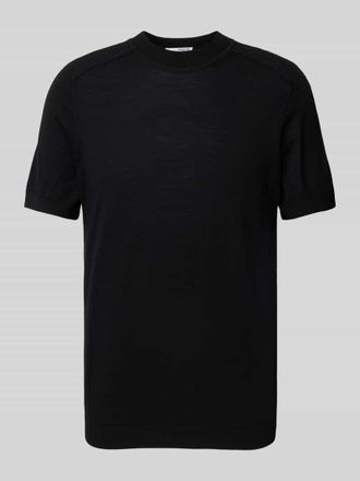 Selected T-Shirt aus reiner Wolle in Black, Größe XL