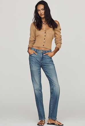 Pilcro Wren Mid Rise Relaxed Straight Leg Jeans