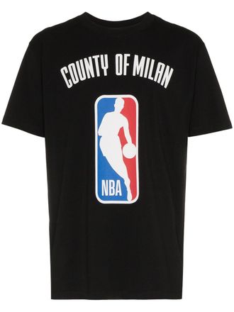 Marcelo Burlon X NBA print ribbed neck t-shirt - Black