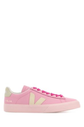 Veja Pink Leather Campo Sneakers