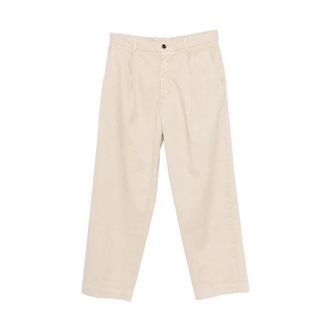 Nine In The Morning Straight Trousers, male, Beige, Size: W36 Philip Pleated Trousers