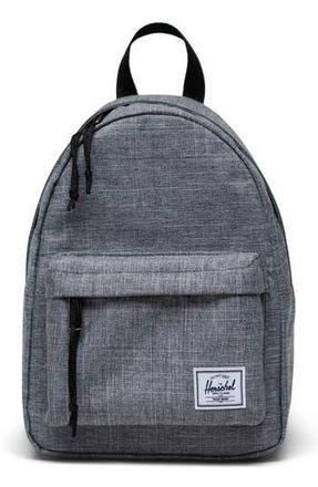 Herschel Classic Mini Backpack in Raven Crosshatch at Nordstrom Rack