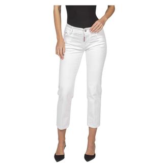 Dsquared2 Jeans, Dames, Wit, XS, Pantalone 5 Tasche