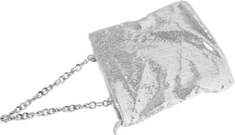 Yardwe Sequin Handbag for Women Metal Chain Portable Shoulder Crossbody Bag Stylish Fashion Purse for Mobile Phone Cosmetics Keys and Essentials