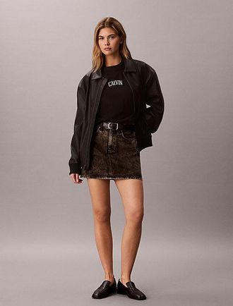 Calvin Klein Camiseta Cropped Con Logo Universitario