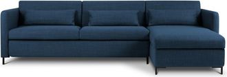 CXL by Christian Lacroix 5-Sitzer Designer Ecksofa Yanis mit Bettfunktion, Strukturstoff Blau