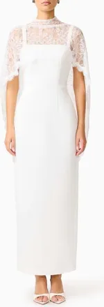 Elliatt Elly Lace Cape in White at Nordstrom, Size X-Large